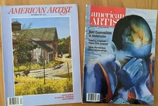 Two American Artist Magazines '88/'89 Airbrush Bold Watercolor Sculpture