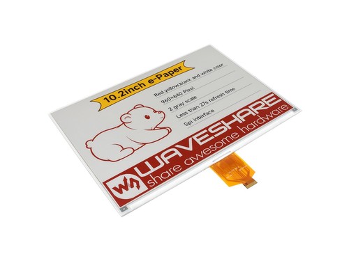 Waveshare 10.2inch e-Paper display (G), E-ink display, 960x640 for Raspberry Pi - 第 3/18 張圖片