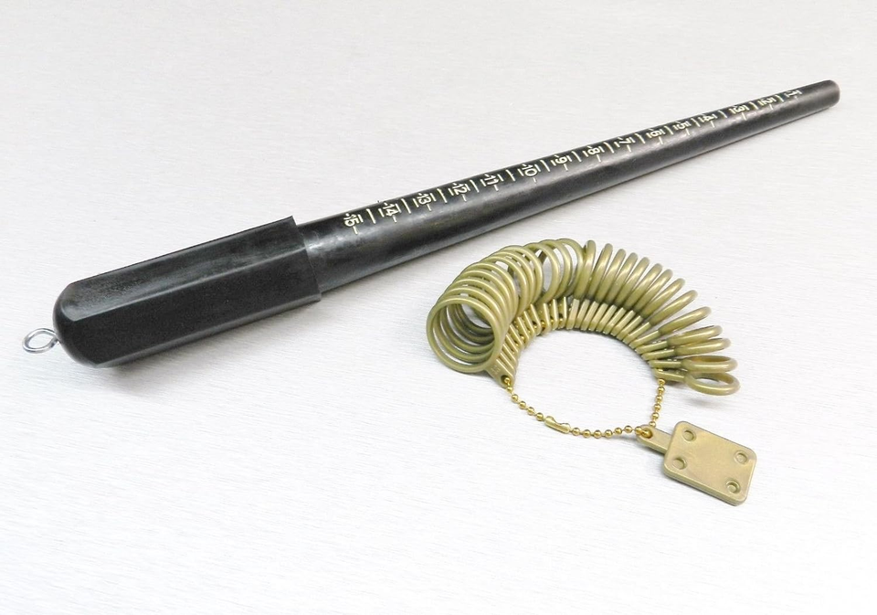 RING SIZE STICK MANDREL FINGER GAUGE RING SIZER SET MEASURING SIZES