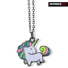 Unicorn Love Pendant Necklace for Girls Fashion Jewelry Accessories Black Chain