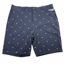 Old Navy Ultimate Slim Navy Blue American Flag Flat Front Shorts Men  s Sz 42 NEW