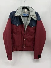Vintage Denver Down Western Ski Jacket Puffer Coat Red Blue