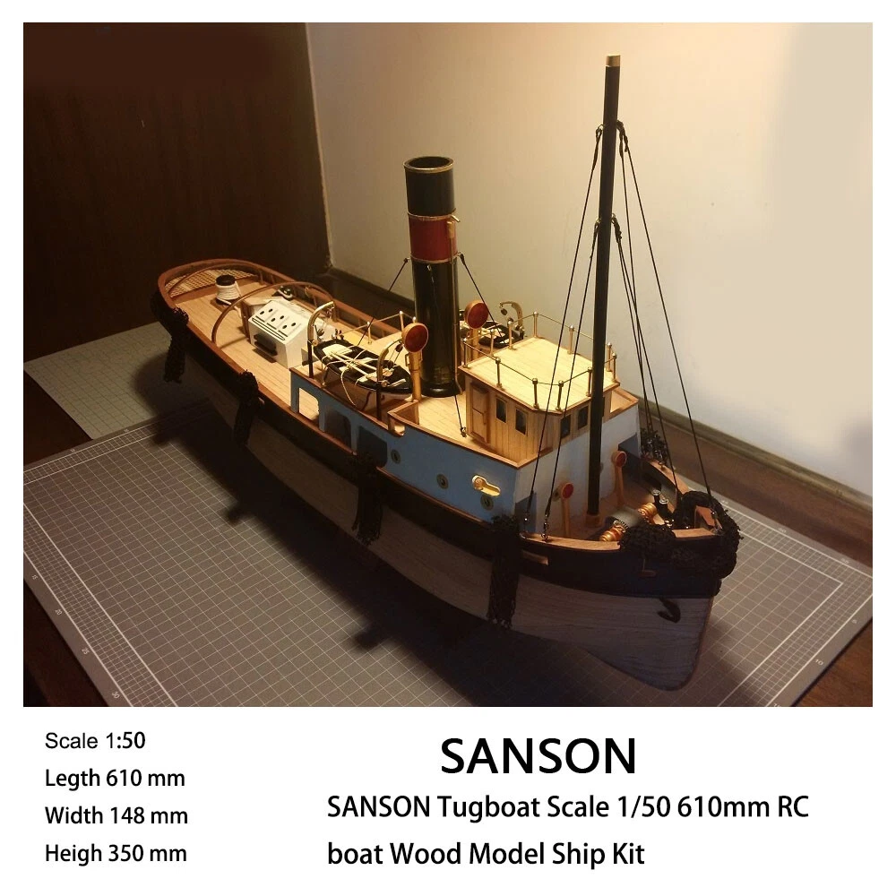 DIY SANSON Tugboat Scale 1 50 610mm RC boat Wood Model Ship Kits