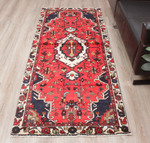 3x8 Medallion Hand Knotted Oriental Vintage RED Wool Traditional Area Rug - Picture 1 of 16