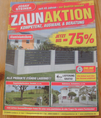 Katalog Broschüre: Josef Steiner Zaunaktion seit 43 Jahren