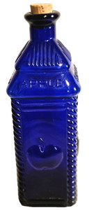 Vintage Perrine’s Apple Ginger Cobalt Blue Bottle Decanter
