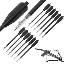 6.8"Black Plastic Fishing Hunting Bolts Arrows for 50-130lbs Pistol Crossbow 12X