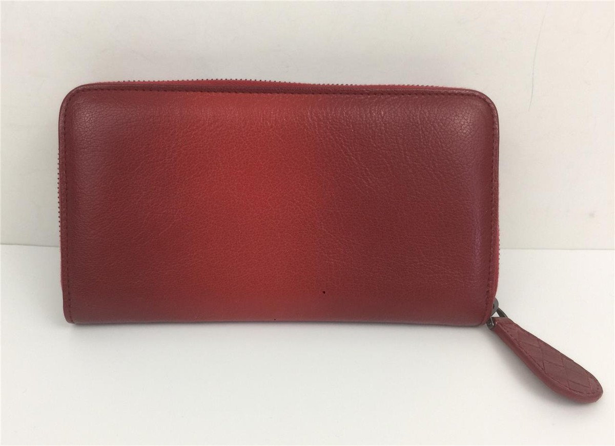 BOTTEGA VENETA★ Red Leather Intercciaco Zip Around Wallet NEW Bottega Veneta Red Leather Zip Around Wallet | eBay