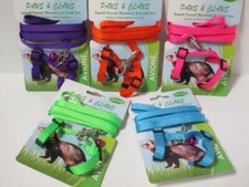 Small ferret adult adjustable nylon walking harness & lead chest 16-23cm ORANGE