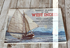 1981 National Geographic Tourist Islands West Indies Map Cartograph