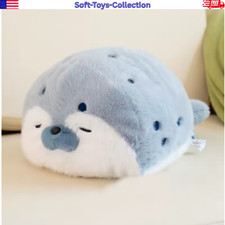40cm Blue Seal Plush Pillow Soft Stuffed Ocean Animal Kids Gift