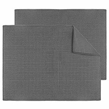 Topsky Microfiber Dish Drying Mat 2 Pack, 20 X 15 Inch Kitchen 20 15, Gray
