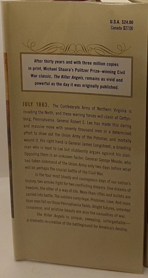 Michael Shaara The Killer Angels 30th Anniversary Edition Foto 3 de 4