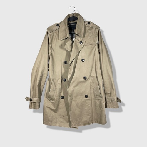 Banana Republic Trench Coat Womens S Tan Classic Preppy Academic Professional