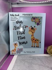 First 5 Years Baby Memory Book Journal Scrapbook 48 Pl Monthly Milestones Stic