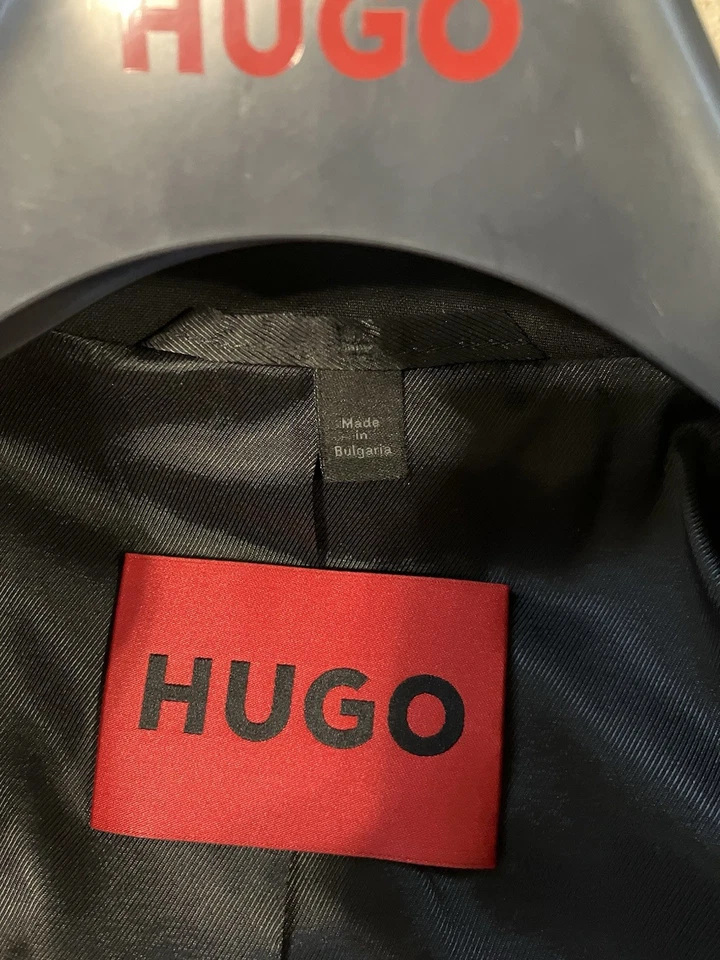 Hugo Boss Mens Modern fit Suit Jacket Blazer 38 R Black Solid Stretch - Image 2 of 4