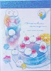 Q-LIA Bird Long-tailed Tit Fruits Jelly Mini Memo Pad Made in Japan 70 sheets