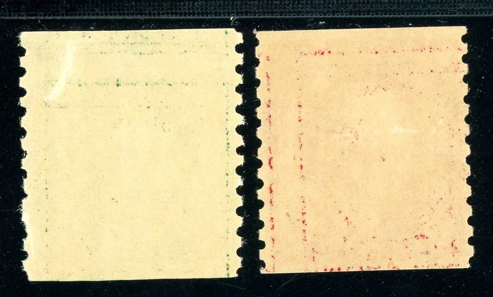 USAstamps Unused VF US1914 Washington Coils Scott 443, 444 OG MNH SCV $185 - Image 2 of 2