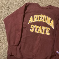 Vintage 90s Arizona State Champion Reverse Weave Crewneck Sweatshirt XXL Red