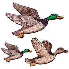 3PCS Wooden Mallard Duck Hunting Wall Decor Vintage Farmhouse Wall Art, Large...