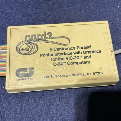 Cardco Centronics Parallel Printer Interface +Graphics VIC-20 C-64 Commodore