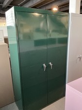 42  x 18  x 72  H Storage Cabinet in Green Metal Finish by Steel Cabinets USA