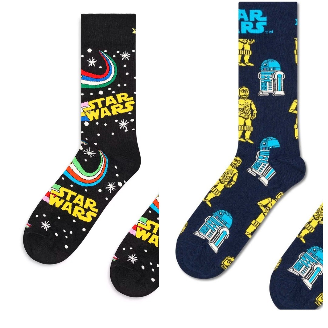 Happy Socks Star Wars Socks Mens M 8-12 W 10-125 Multicolor 2 Pairs 2690₽