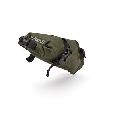 Cycling Saddle Roll Bag for Gravel Riding   Mud Green, One Size