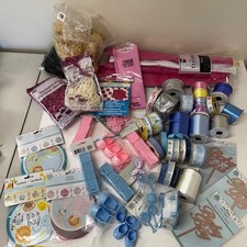 Baby Decorations Lot Boy Girl Gender Reveal Ribbons Cake Toppers Party Supplies