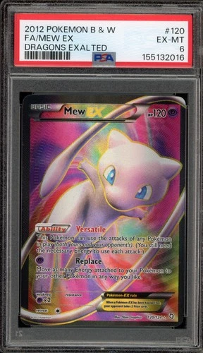 Pokemon Mew EX Dragons Exalted Full Art #120 PSA 6