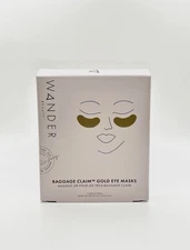 Wander Deluxe Baggage Claim Eye Masks, 6-PAIR Gold & Rose Gold NIB