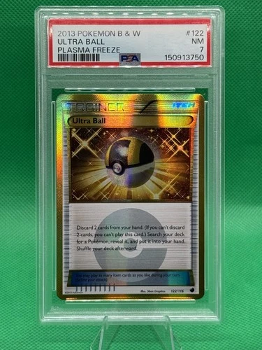2013 Pokemon Black & White Plasma Freeze 122 Ultra Ball PSA 7