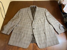 2024 RALPH LAUREN Brown Plaid Sport Coat Suit Blazer 54R Stretch