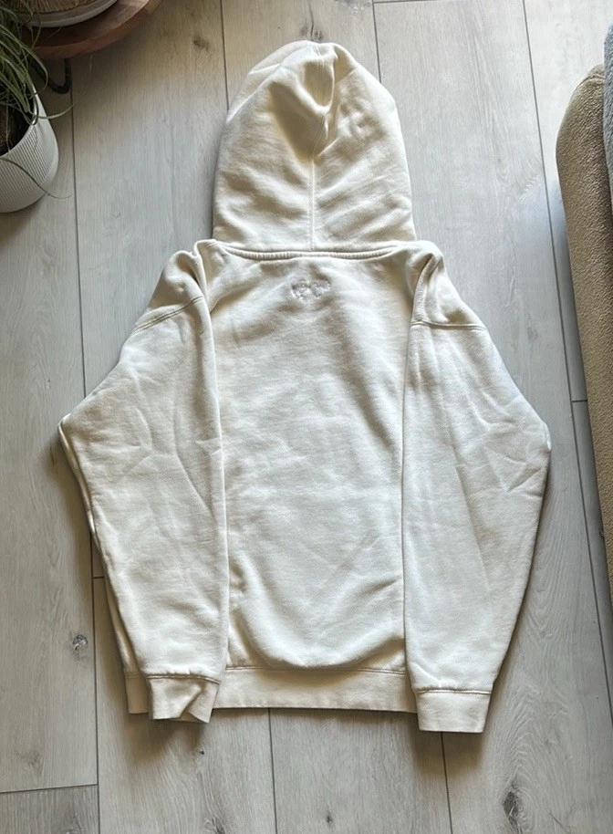 OFF WHITE Felpa con cappuccio Glossier edizione limitata bianco sporco taglia media