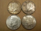 Lot of 4 Kennedy 1964 Half Dollar Coins 90% Silver 49.8 Grams
