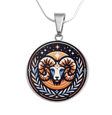 ARIES  Zodiac Sign Necklace Back Engraved for Free