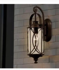 Monteaux Outdoor Wall Lantern Light Oil Rubbed Bronze Finish ClearGlass B0R01404