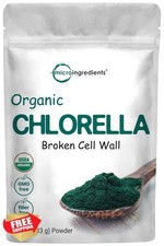 Organic Chlorella Powder 10oz Broken Cell Wall Vegan