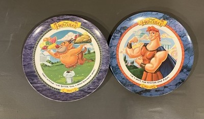 Vintage 1997 McDonalds Disney Hercules Phil Collectible 9.5'' Dinner Plates Set