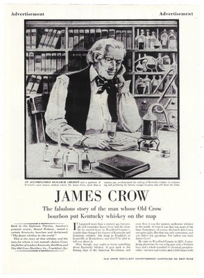 Old Crow Kentucky Bourbon Whiskey Vintage Ad 1950s Old Crow Distillery 1953
