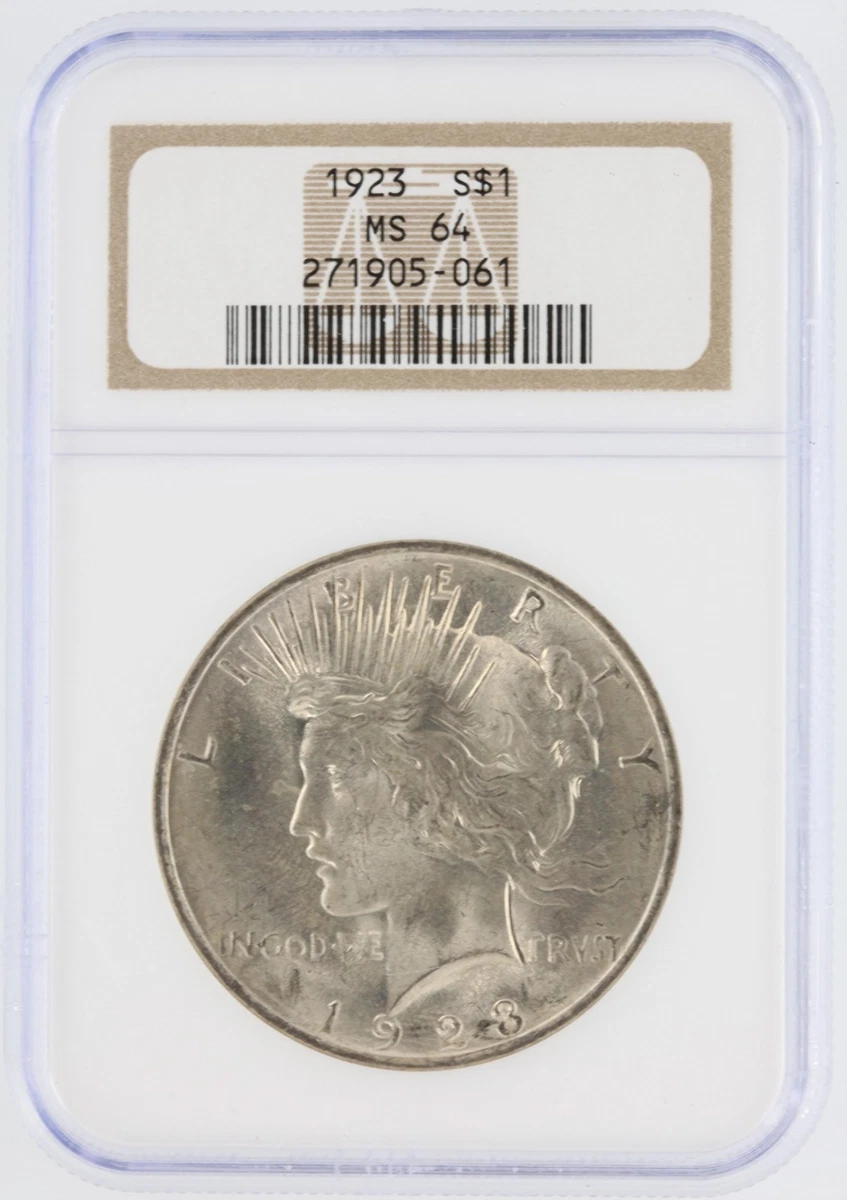 MS 64 Graded 1923 Year Peace Dollars (1921-1935) for sale | eBay
