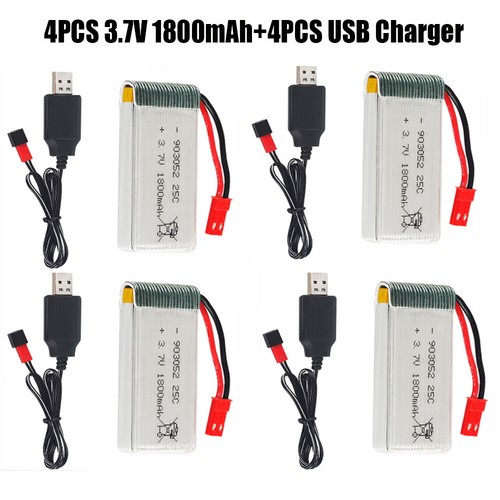 1800mah 3,7V Lipo Akku 25C JST Stecker mit Ladegerät für RC Quadcopter Drohne - Bild 33 von 62