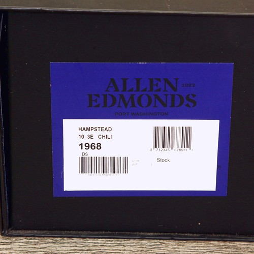 * Nuovo con scatola * $425 Allen Edmonds HAMPSTEAD 10 EEE Wide Peperoncino * nuovi alberi di cedro - Foto 11 di 13