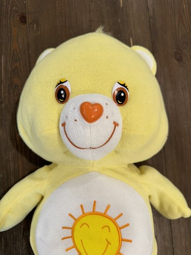 Care Bears Jumbo 24” FUNSHINE Sunshine Bear VTG 2002 Yellow Plush EUC - Picture 2 of 13