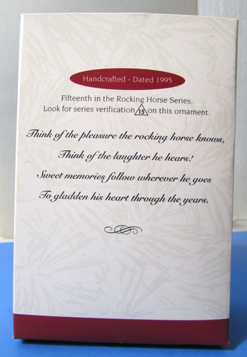 1995 Hallmark Ornament Rocking Horse 15th - Imagen 10 de 13