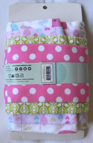 "Flannel Palette Pack", 4 Half-Yard Pcs 18"x42" (2 Yds Total), Nursery Theme New - Picture 7 of 7