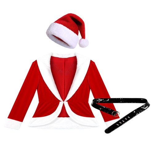 Women's Santa Claus Christmas Costume Hooded Dress Cloak Cape Xmas Outfits - Picture 54 of 106