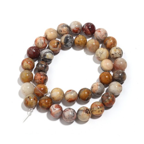 Natural Gemstone Crazy Lace Agate Round Spacer Bead Jewelry Making 4 6 8 10 12mm - Picture 10 of 16