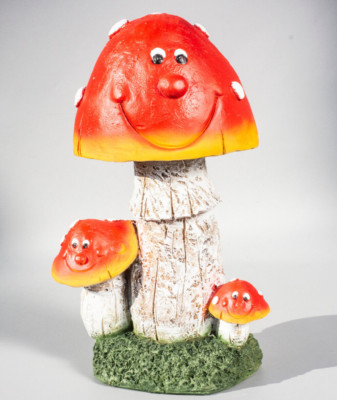 Unique Piggy Bank Mushroom Money Coin Cash Holder Statue Keepsake Home Art Decor