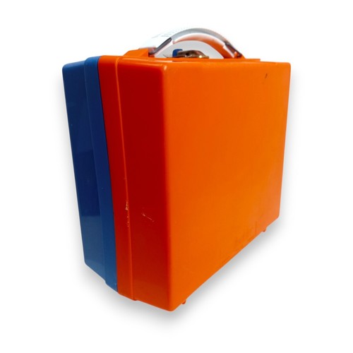 Fiambrera de plástico Wayne Gretzky Oilers Aladdin años 80 RARA AZUL Y NARANJA - Imagen 6 de 17